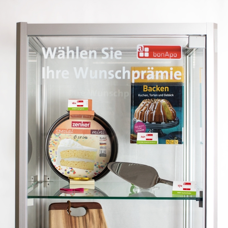 Aufkleber für Vitrine